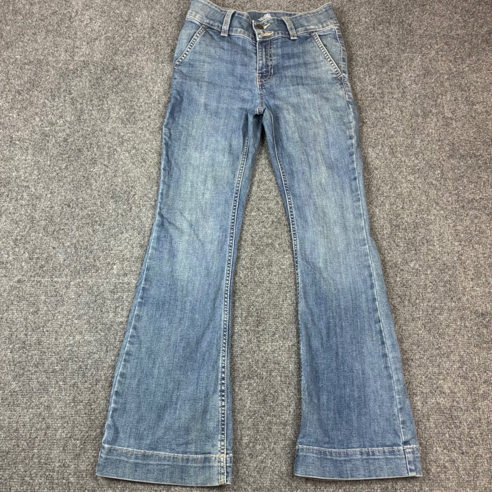 Thereabouts Girls Flare Jeans Medium Wash Denim Size 12 Retro‎ Style